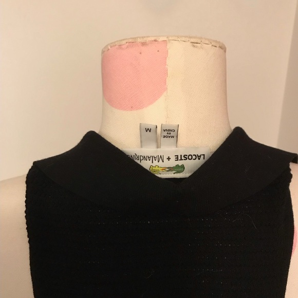 Lacoste + Malandrino Black Knit Maxi Dress M – Designer Collab, Semi-Sheer - Picture 3 of 7